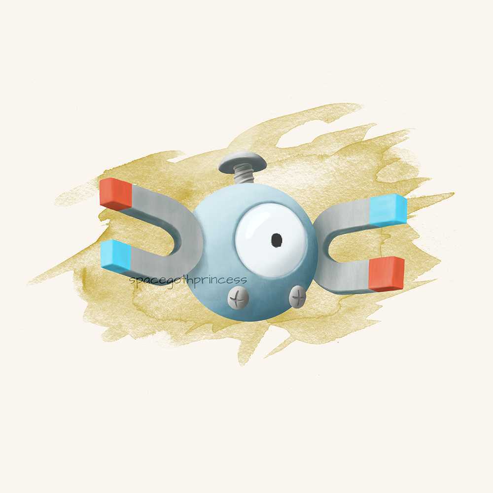 Drawing of the Pokemon Magnemite